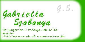 gabriella szobonya business card